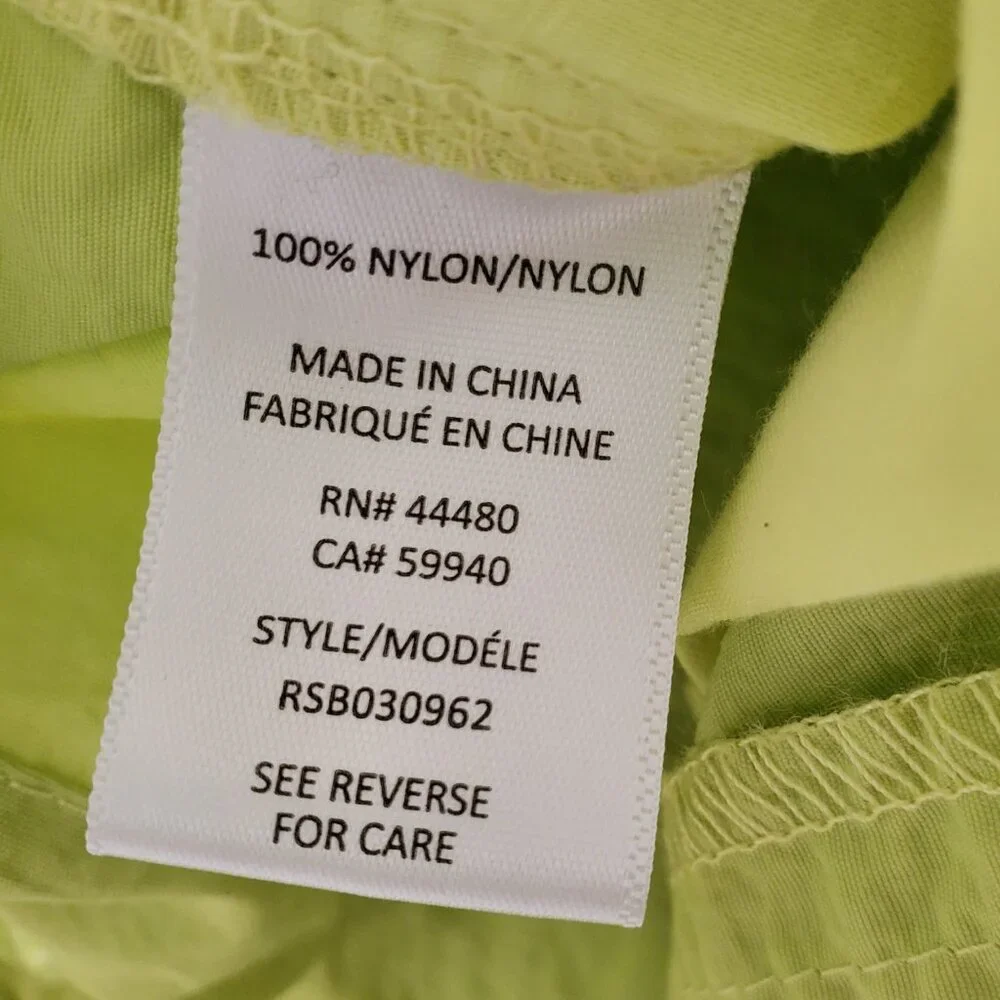 Tinseltown Bright Lime Green Chartreuse Parachute Pants Oversized Y2K Size S - Picture 10 of 16